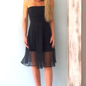 Black Strapless Cocktail Dress/ no tags fits Small